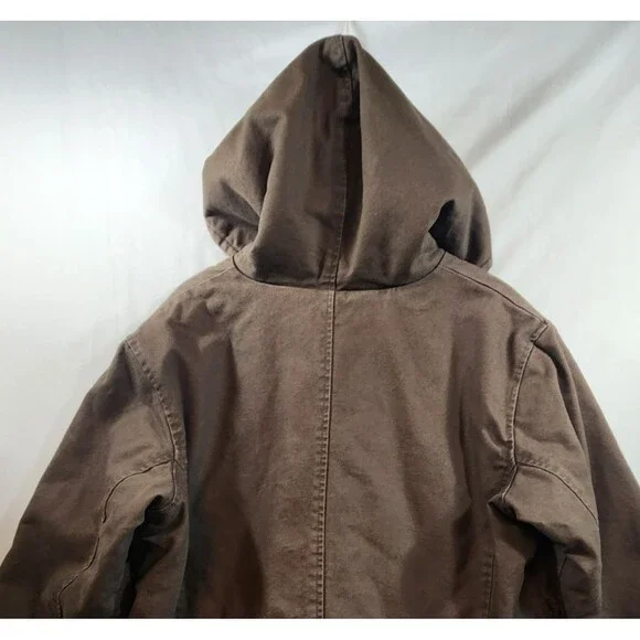 Dri-Duck Coat for Her Jacket Womens Size XXL Brown Hooded Sherpa Lined - Picture 8 of 16